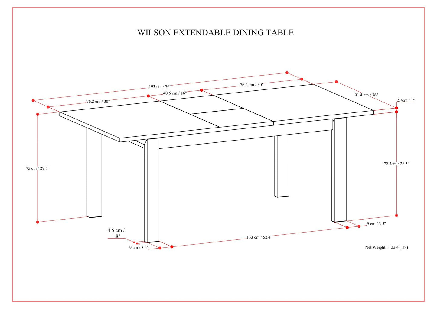 Wilson - Extendable Dining Table - Brown - Wood