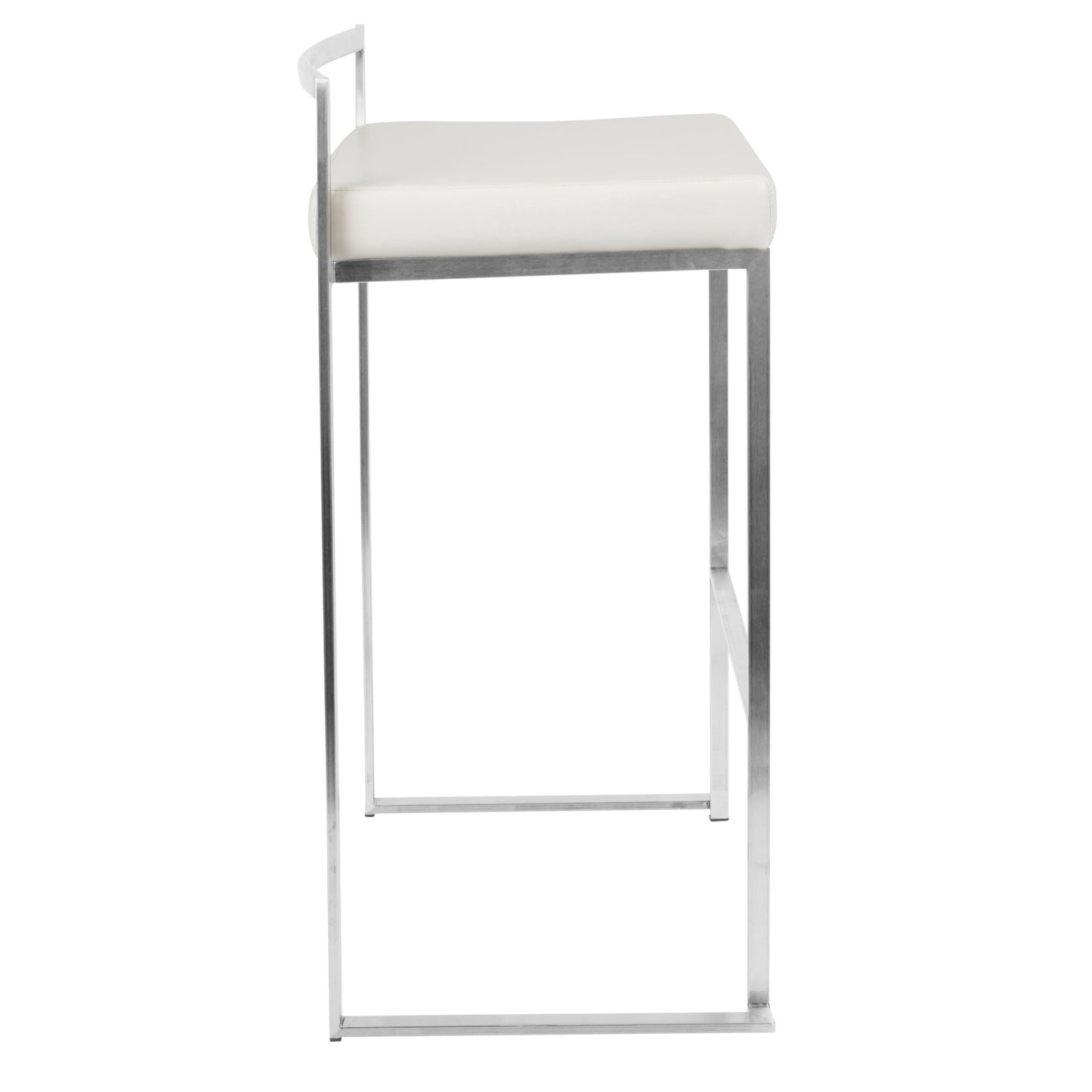 Fuji - Contemporary Stackable Barstool (Set of 2) - White