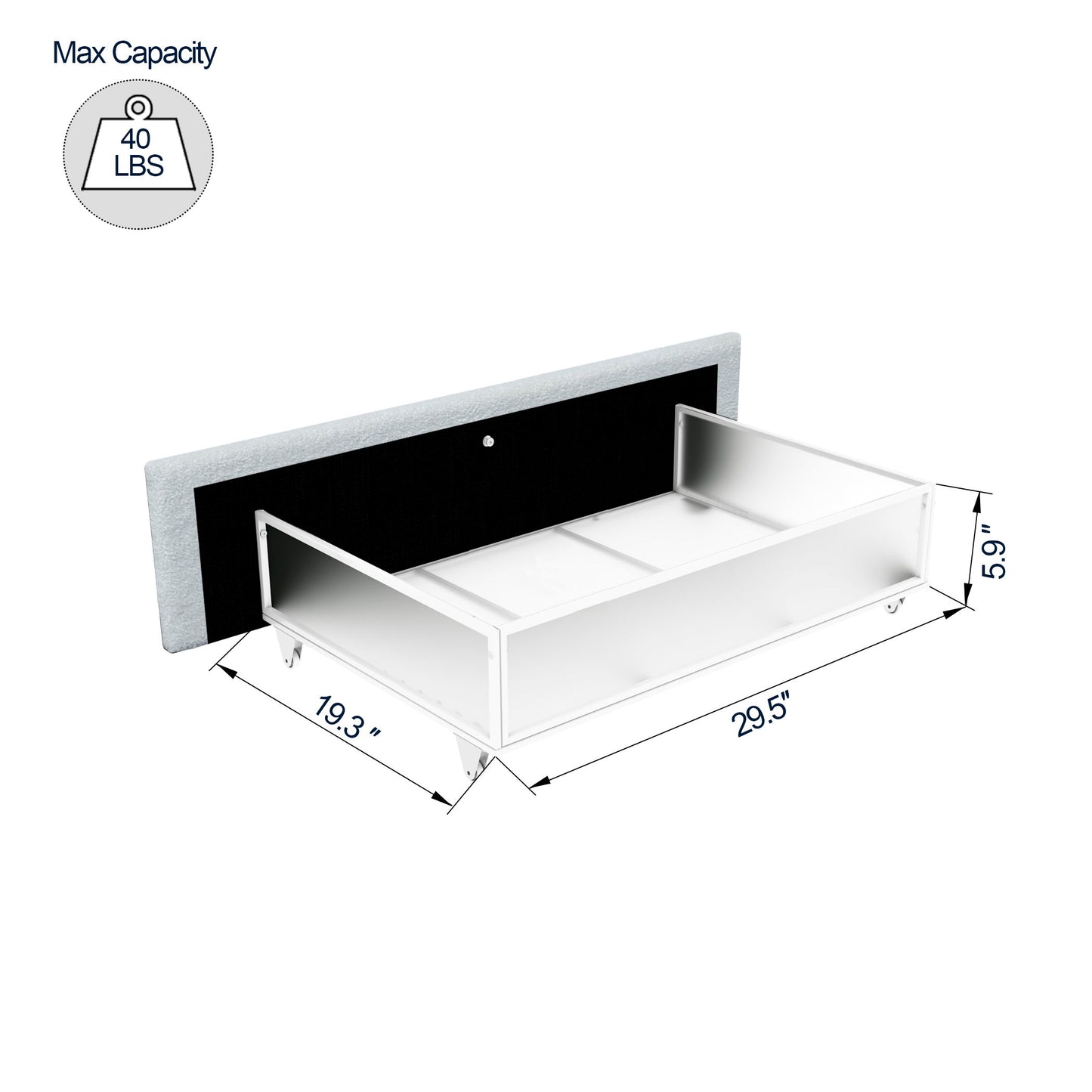 Anda - Queen Boucle Upholstered Platform Bed With Patented 4 Drawers Storage - Ivory