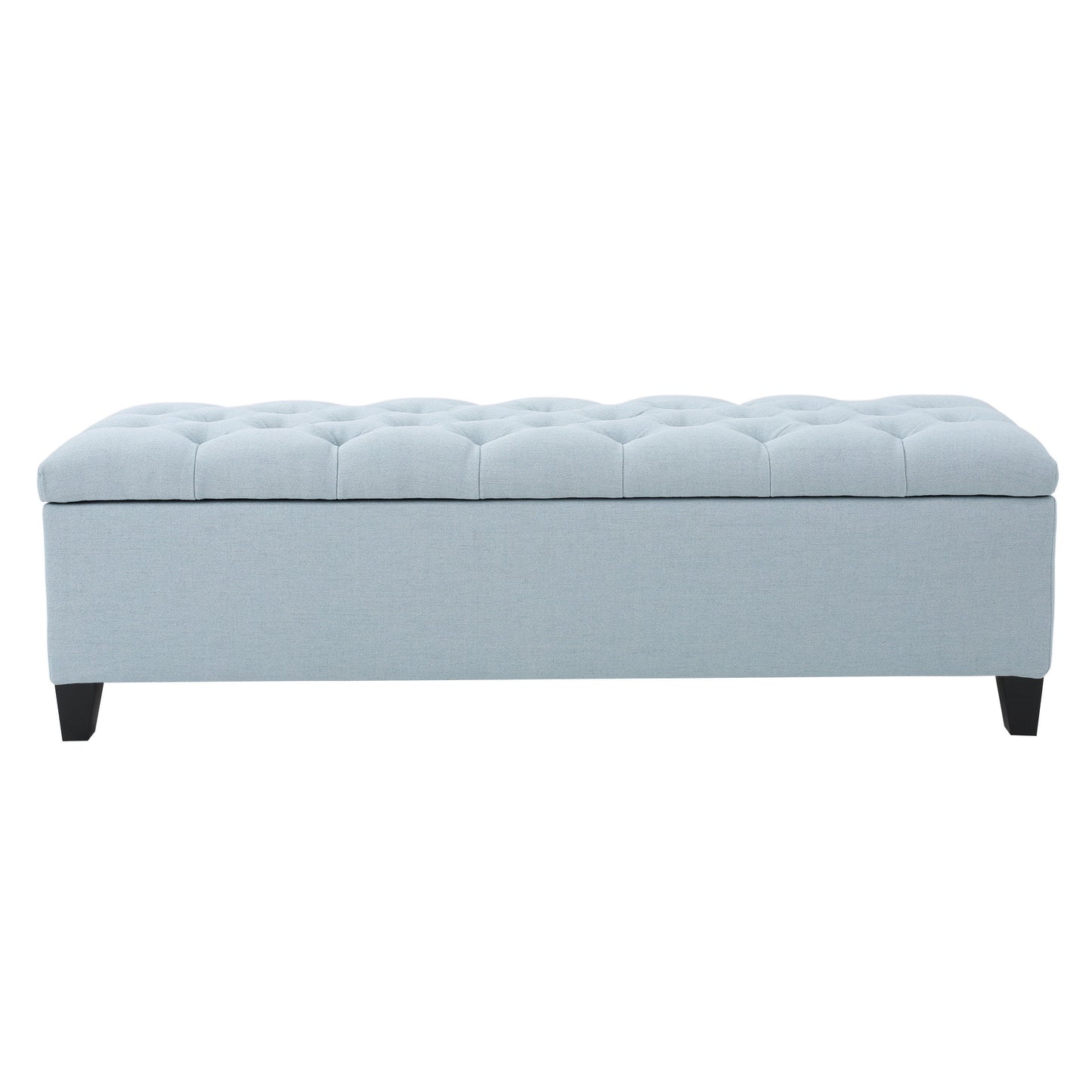 Glouster - Contemporary Storage Ottoman With Button Tufting - Blue