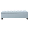 Glouster - Contemporary Storage Ottoman With Button Tufting - Blue