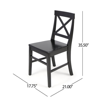 Plethora - Dining Chair With X Shaped Back (Set of 2) - Black