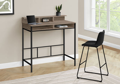 Computer Desk, Home Office, Standing, Storage Shelves, Laptop, Contemporary & Modern - Taupe