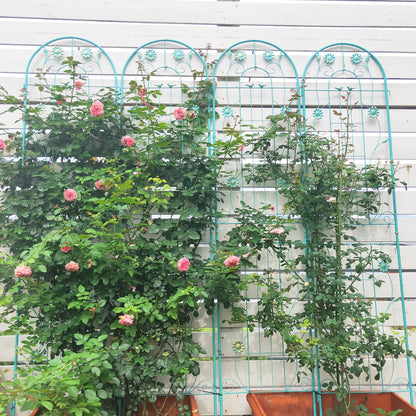 4 Pack Metal Garden Trellis Rustproof Trellis For Climbing Plant Outdoor Flower Support - Green