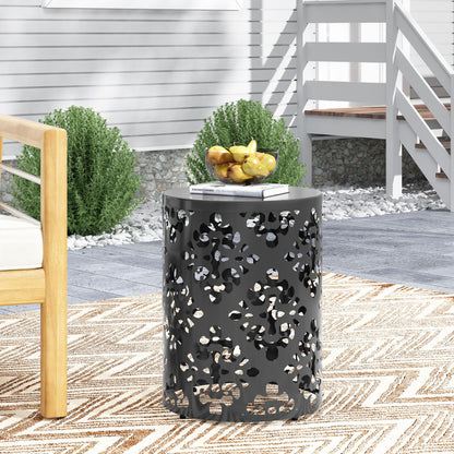 Outdoor Metal, End Table Large - Black