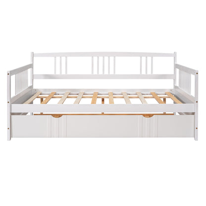 Full Size DayBed With Twin Size Trundle - White