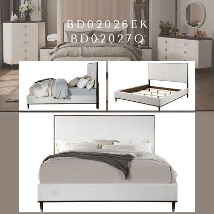 Carena - Queen Bed - Light Gray