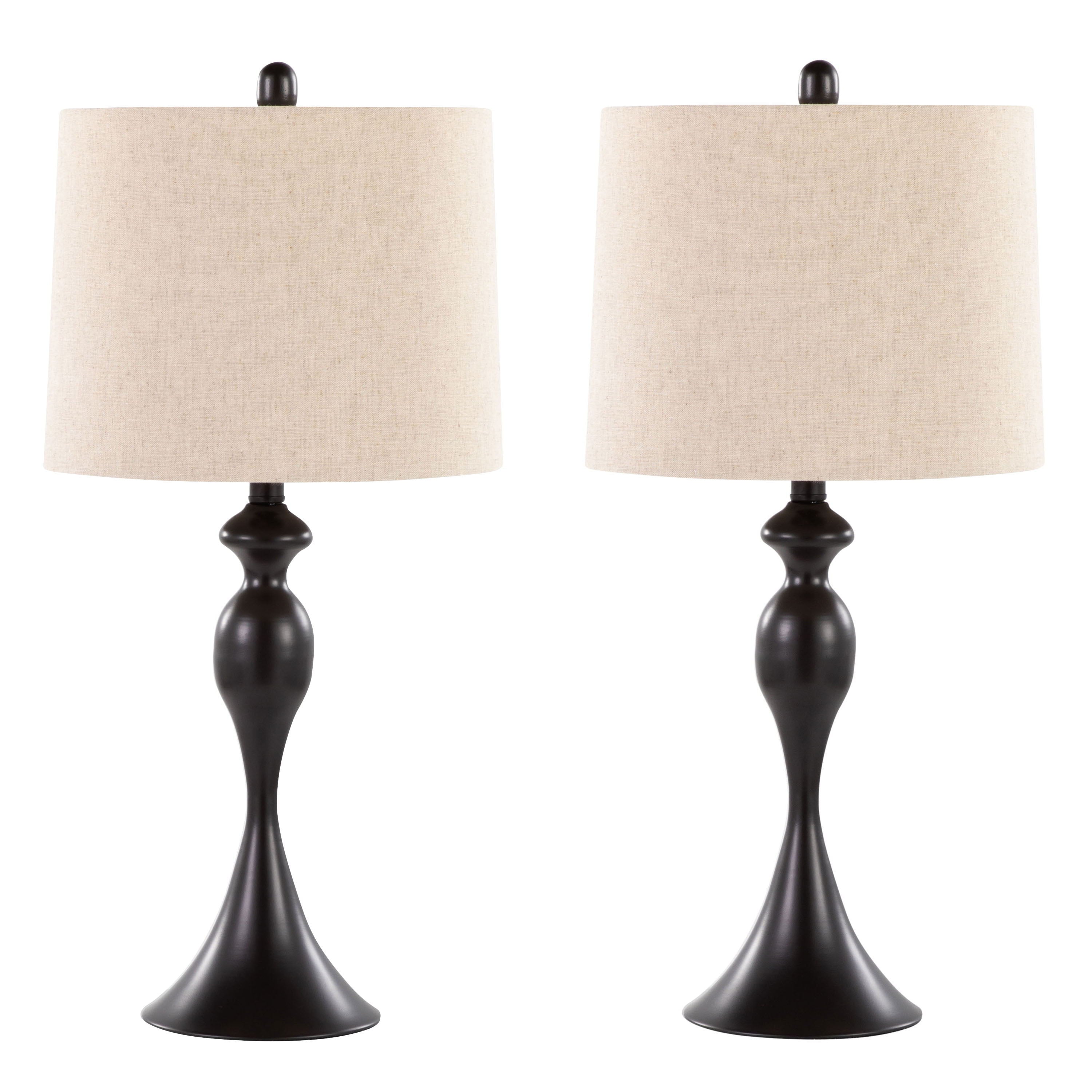 Ashland - Contemporary Table Lamp (Set of 2) - Oil Rubbed Bronze / Oatmeal