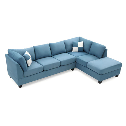 Malone - Sectional - Aqua