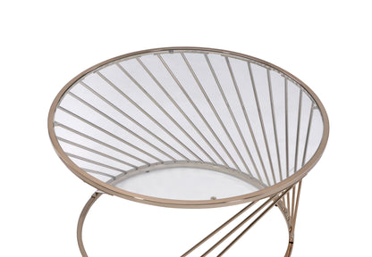 Bluelipe - Clear Glass Top With Coffee Table - Champagne