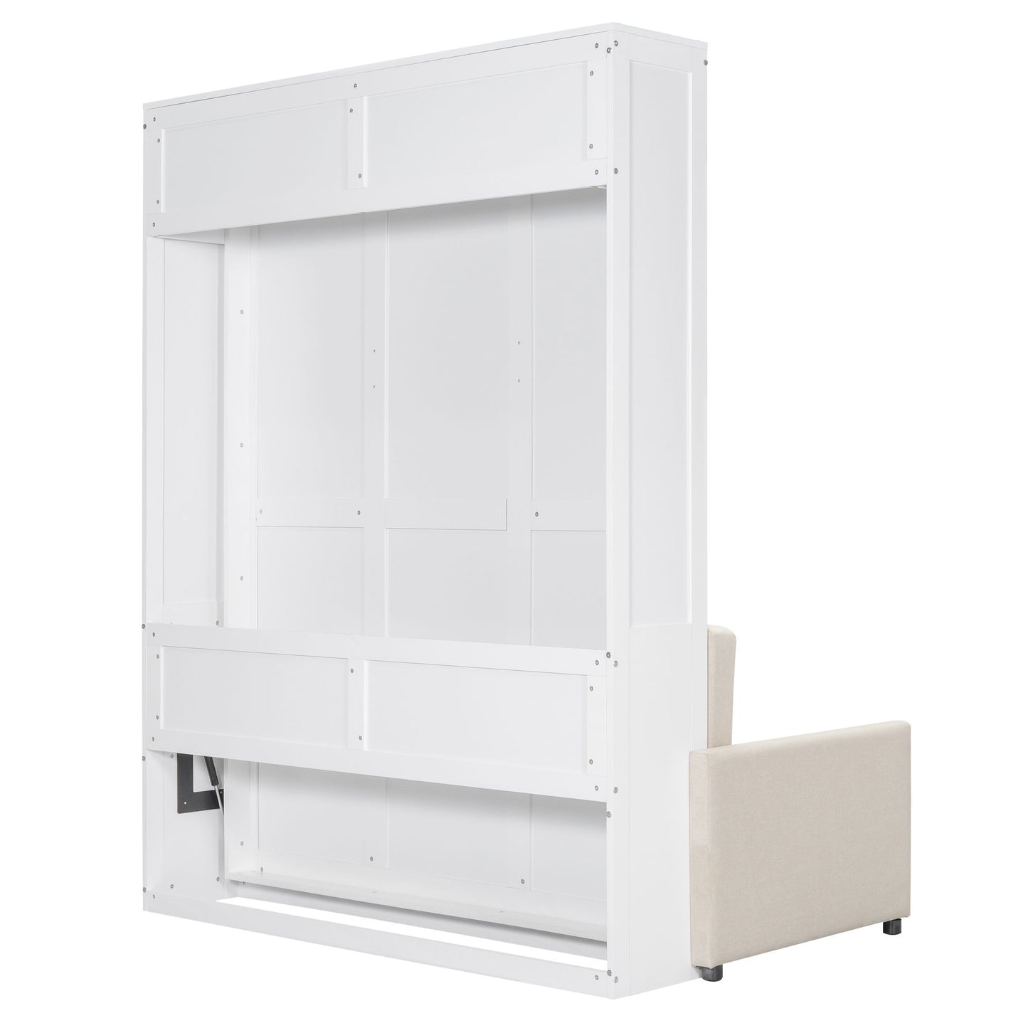 Queen Size Murphy Wall Bed With Cushion - White