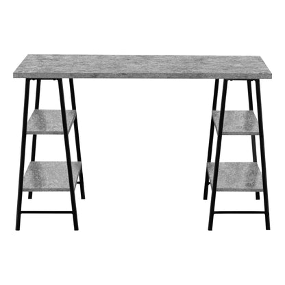Computer Desk For Home Office, Laptop, Storage Shelves, Convenient Design - Gray