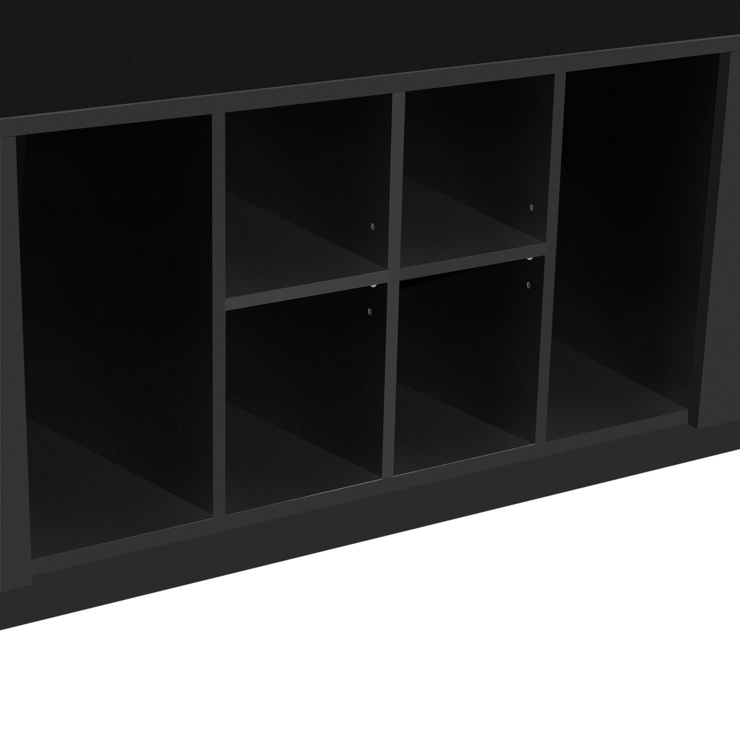 5 In 1 Entryway Bench With Coat Rack, 7 Sturdy Hooks, 2 Spacious Drawers And Adjustable Shelves, Wide Hall Tree With Metal Handles For Hallway - Black