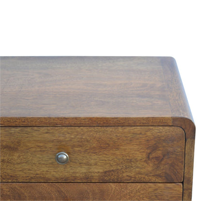 Curved Nightstand - Chestnut