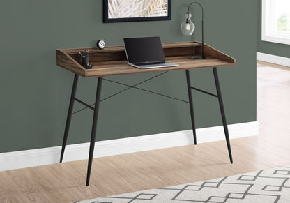 Computer Desk For Home Office, Laptop, Storage Shelves, Versatile Placement - Brown