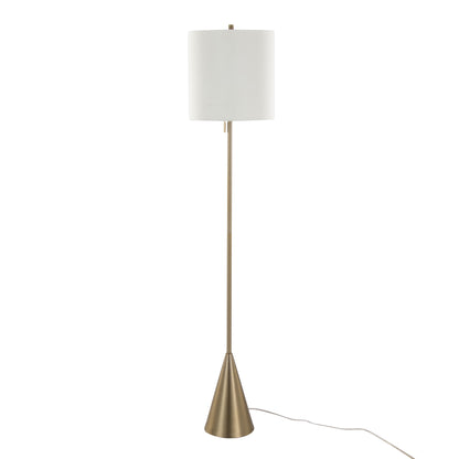 Cone - Contemporary Floor Lamp - Gold / White