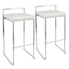 Fuji - Contemporary Stackable Barstool (Set of 2) - White
