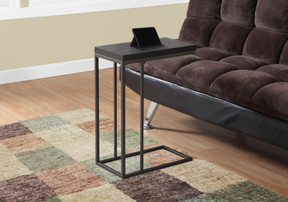 Accent Table, C - Shaped, Contemporary & Modern - Espresso