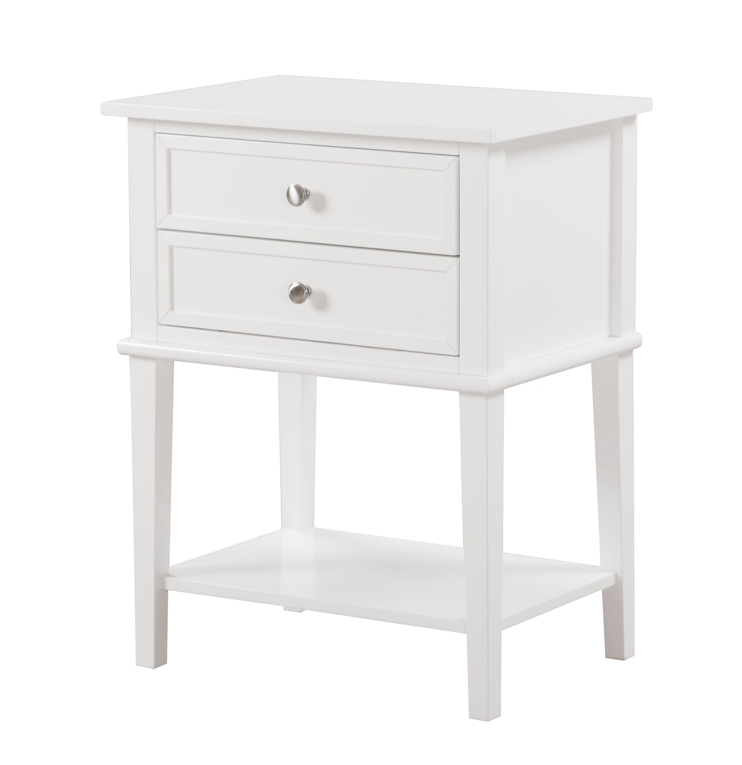 Newton - Stylish Contemporary Nightstand - White