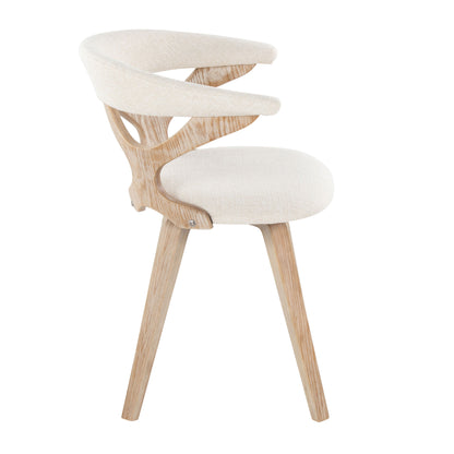 Gardenia - Mid-Century Modern Dining / Chair - White Washed / Cream