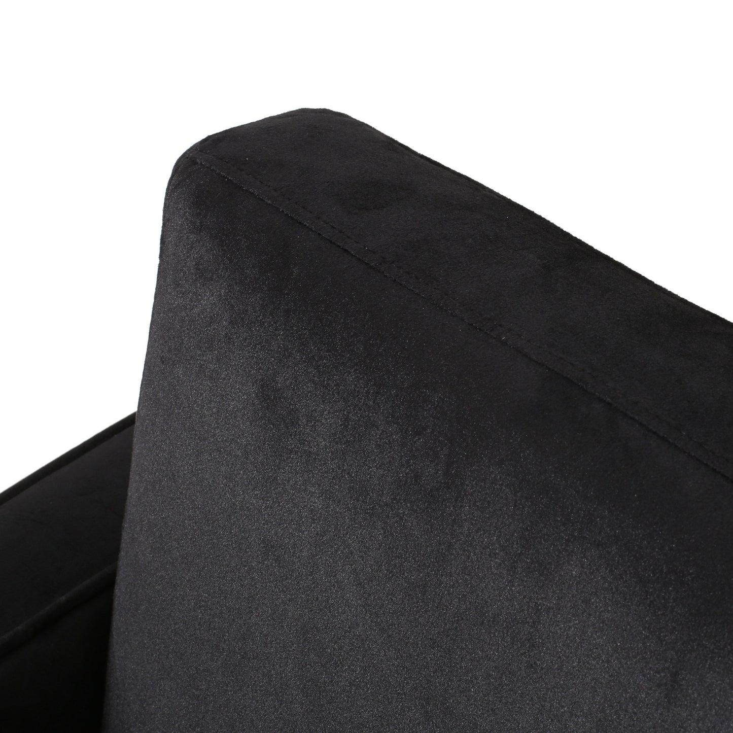 Modern Glam Club Arm Chair With Velvet Upholstery And Stainless Steel Legs - Black
