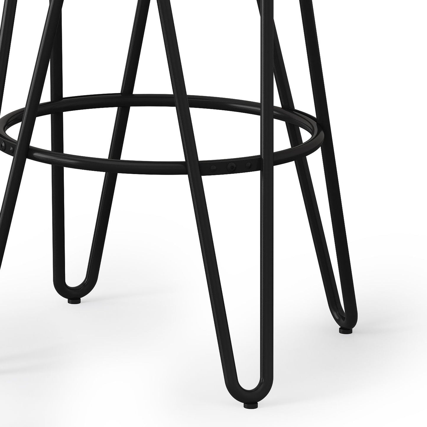 Simeon - Counter Height Stool With Wood Seat (Set of 2) - Natural / Black