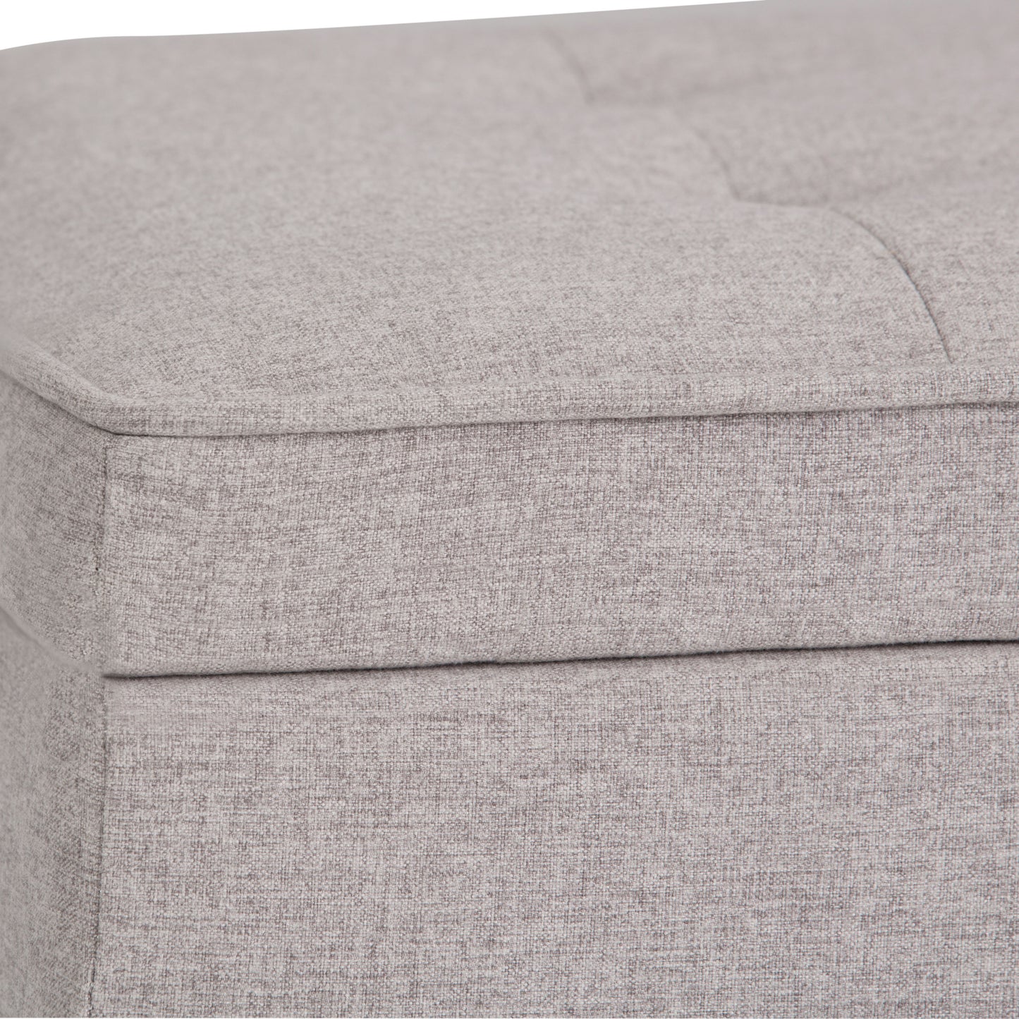 Cosmopolitan - Storage Ottoman Bench With Open Bottom - Cloud Gray