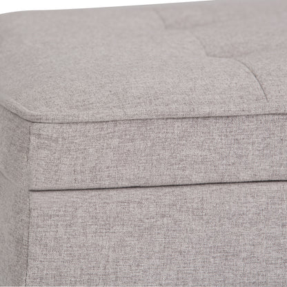 Cosmopolitan - Storage Ottoman Bench With Open Bottom - Cloud Gray
