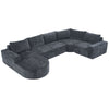 Oversized Modular Sofa Cloud Sectional Sofa Set Upholstered Couches U - Shaped Sofa With Deep Seat For Living Room - Gray