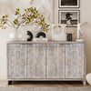 Accent Cabinet Farmhouse Style 4 Door Wooden Cabinet Sideboard Buffet Server Cabinet Storage Cabinet, For Living Room, Entryway, Hallway, Office, Kitchen And Dining Room - Natural Wood Wash