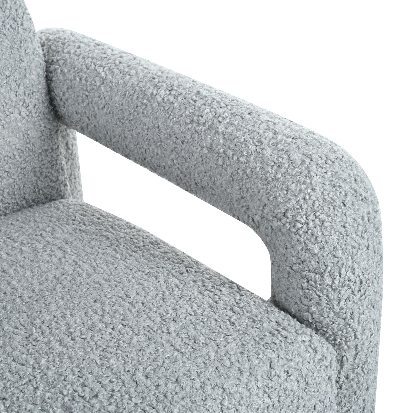 Push Back Recliner Armchair Upholstered Single Sofa With Adjustable Backrest For Living Room - Light Gray