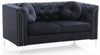 Loveseat Sleek Contemporary - Black