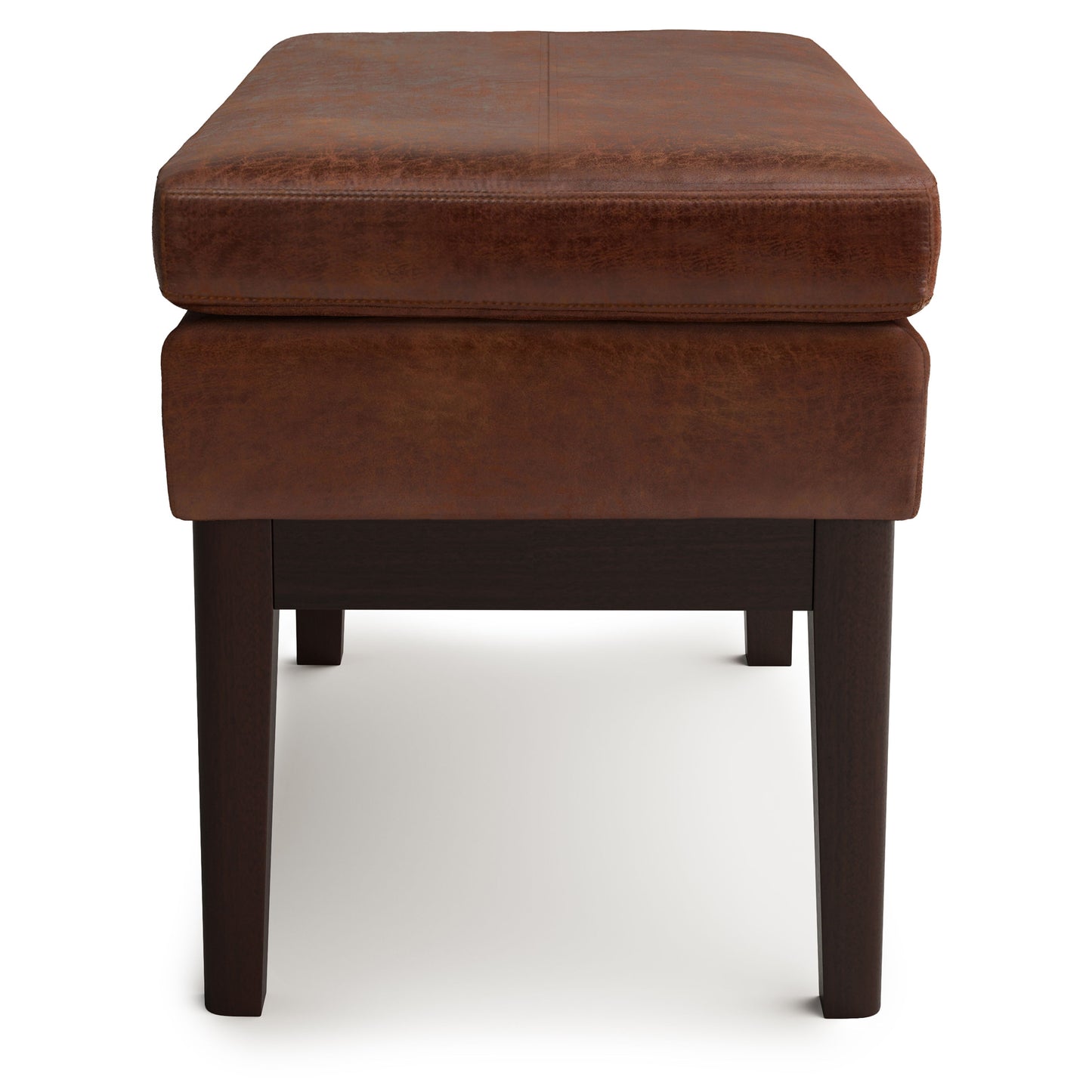 Carlson - Small Ottoman Bench - Distressed Saddle Brown
