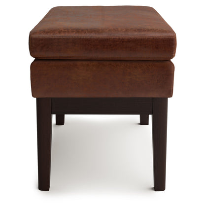 Carlson - Small Ottoman Bench - Distressed Saddle Brown
