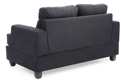 Cozy Transitional Loveseat For Two - Black