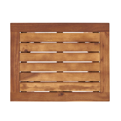 Kinesis - Outdoor Side Table With Slatted Top And Wood Frame - Teak
