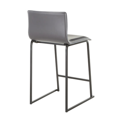 Mara - Contemporary Counter Stool (Set of 2) - Black / Gray