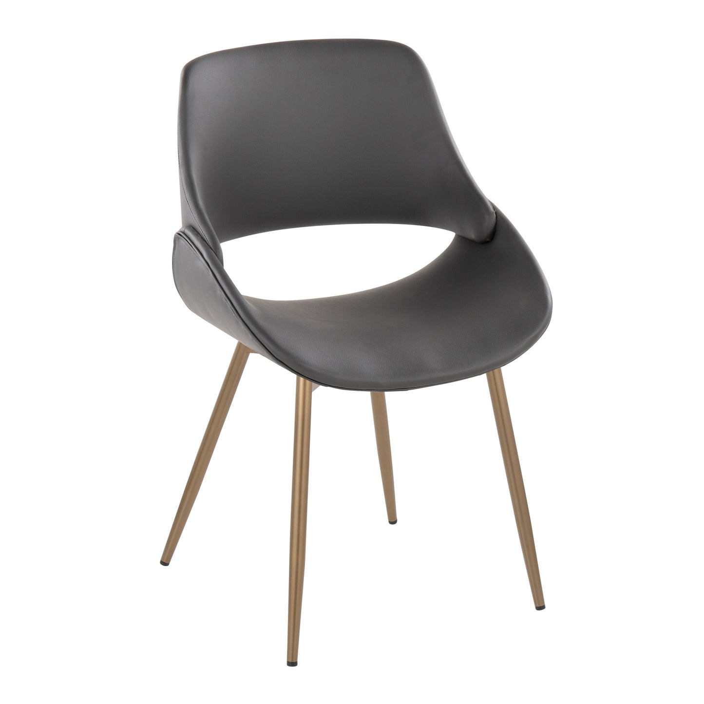 Fabrico - Contemporary Chair (Set of 2) - Antique Copper / Gray