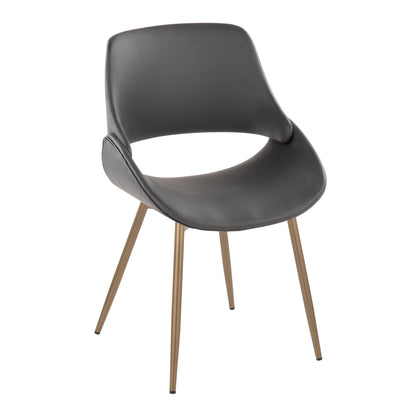 Fabrico - Contemporary Chair (Set of 2) - Antique Copper / Gray