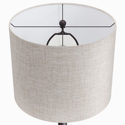 Lenuxe - Contemporary Table Lamp (Set of 2) - Oil Rubbed Bronze / Natural