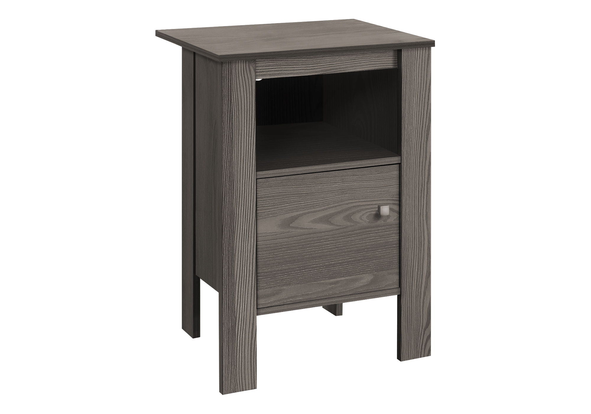 Accent Nightstands, Storage, Transitional - Gray
