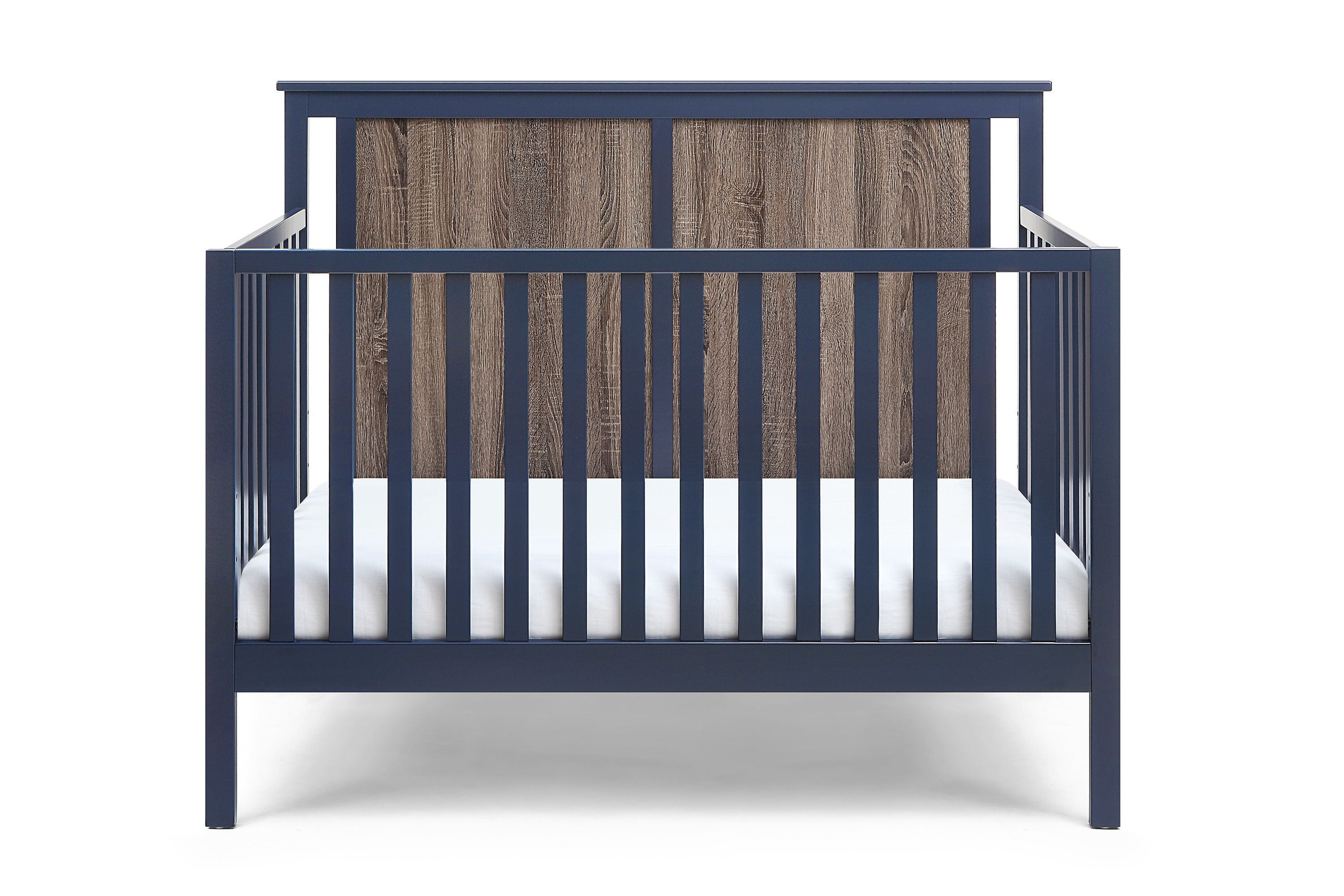 Connelly - 4 In 1 Convertible Crib - Midnight Blue / Vintage Walnut