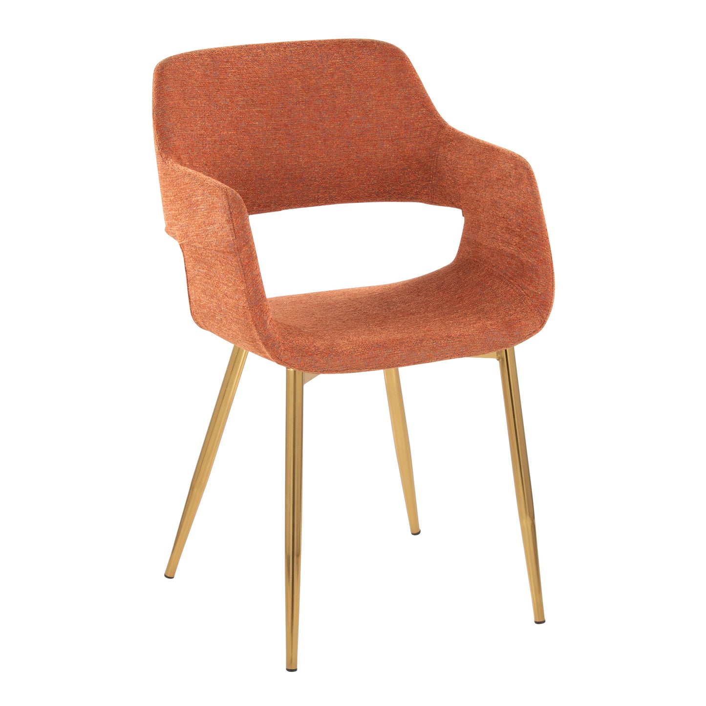 Margarite - Contemporary Dining / Chair (Set of 2) - Gold / Orange