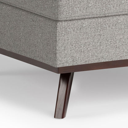 Owen - Square Coffee Table Storage Ottoman - Cloud Gray