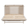 Queen Size Murphy Bed With Large Drawers - Brushed White