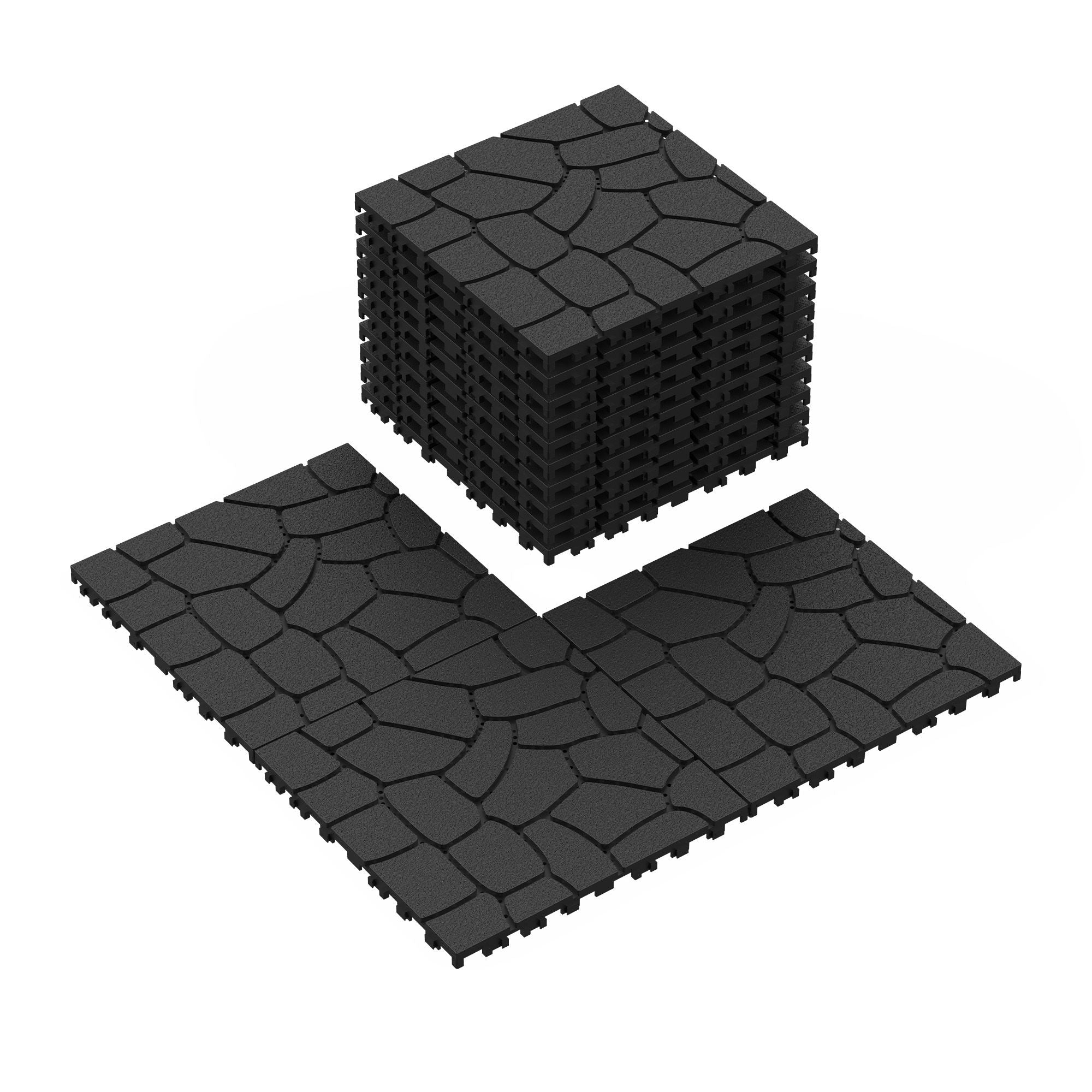 New Stone Texture Patio Deck Tiles, Diy Interlocking Floor Tiles, Easy Installation For Porch Poolside Balcony 12