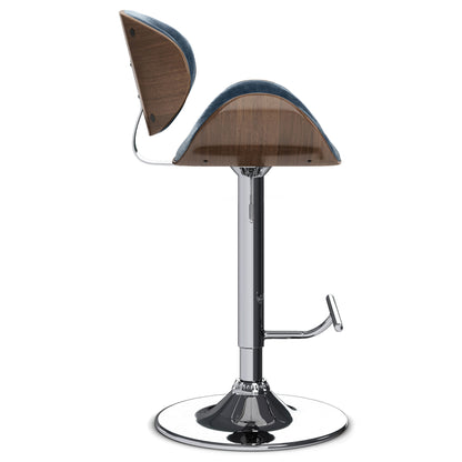 Marana - Bentwood Adjustable Swivel Bar Stool - Distressed Blue