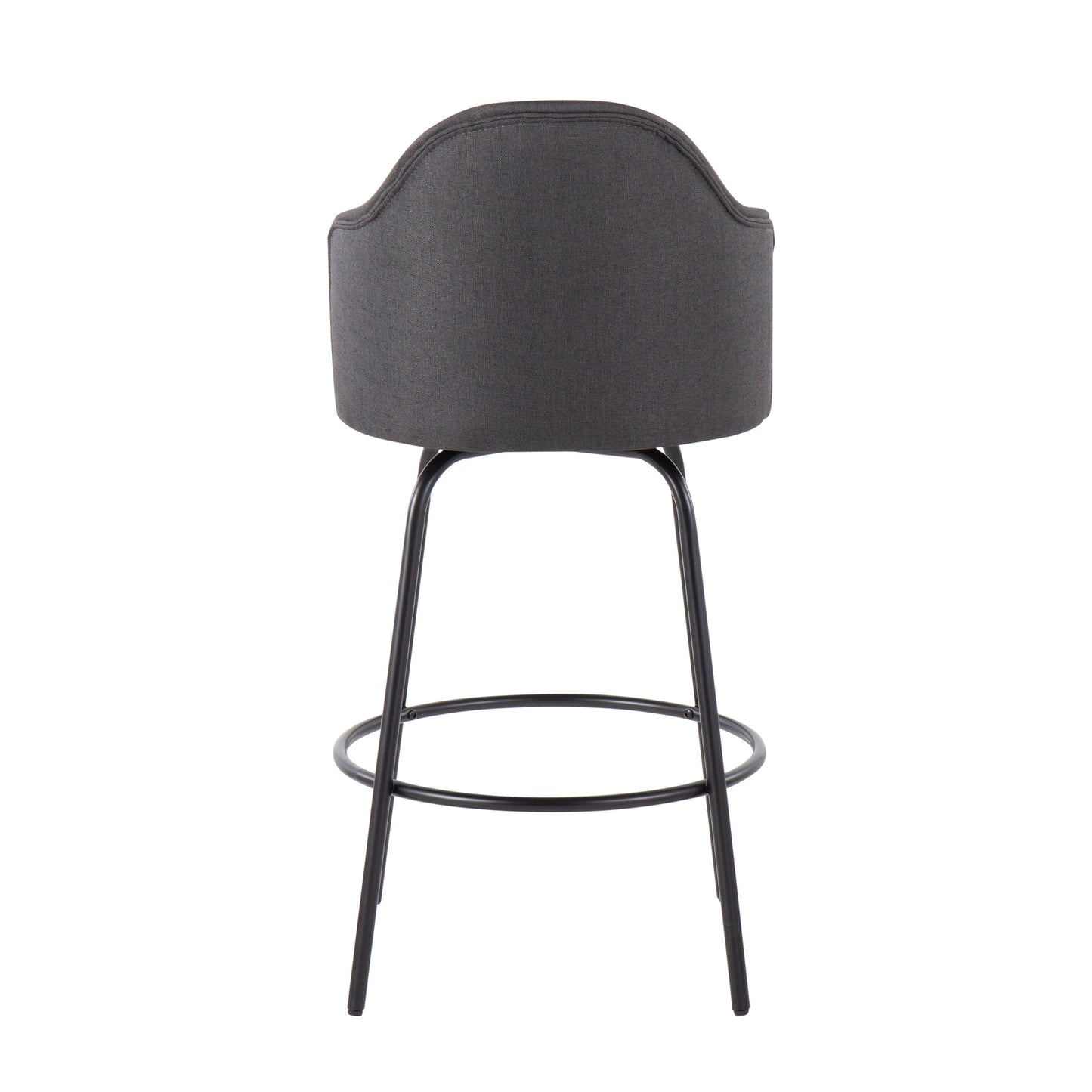 Ahoy - Contemporary Fixed Height Counter Stool (Set of 2) - Black / Charcoal