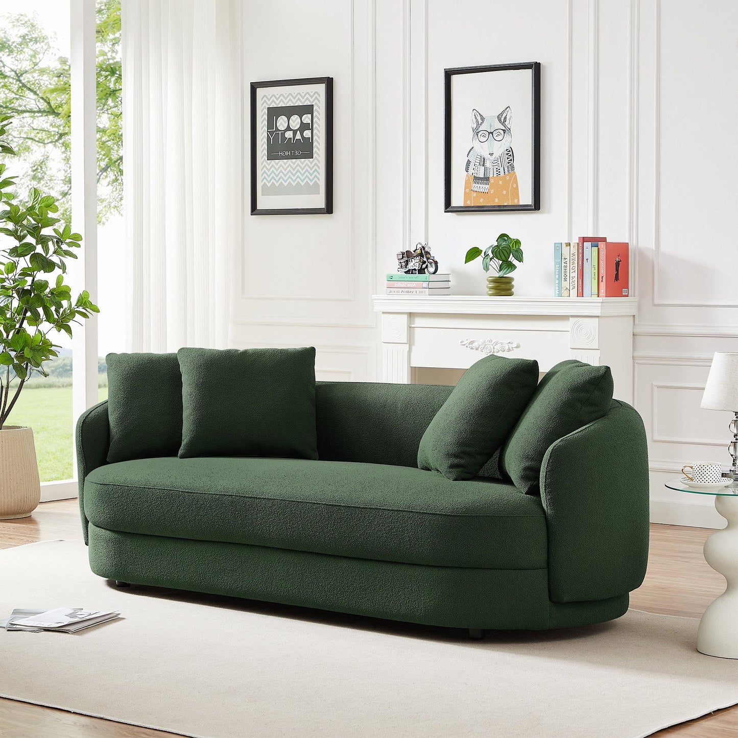 Dylan - Modern French Sofa - Brown / Dark Green