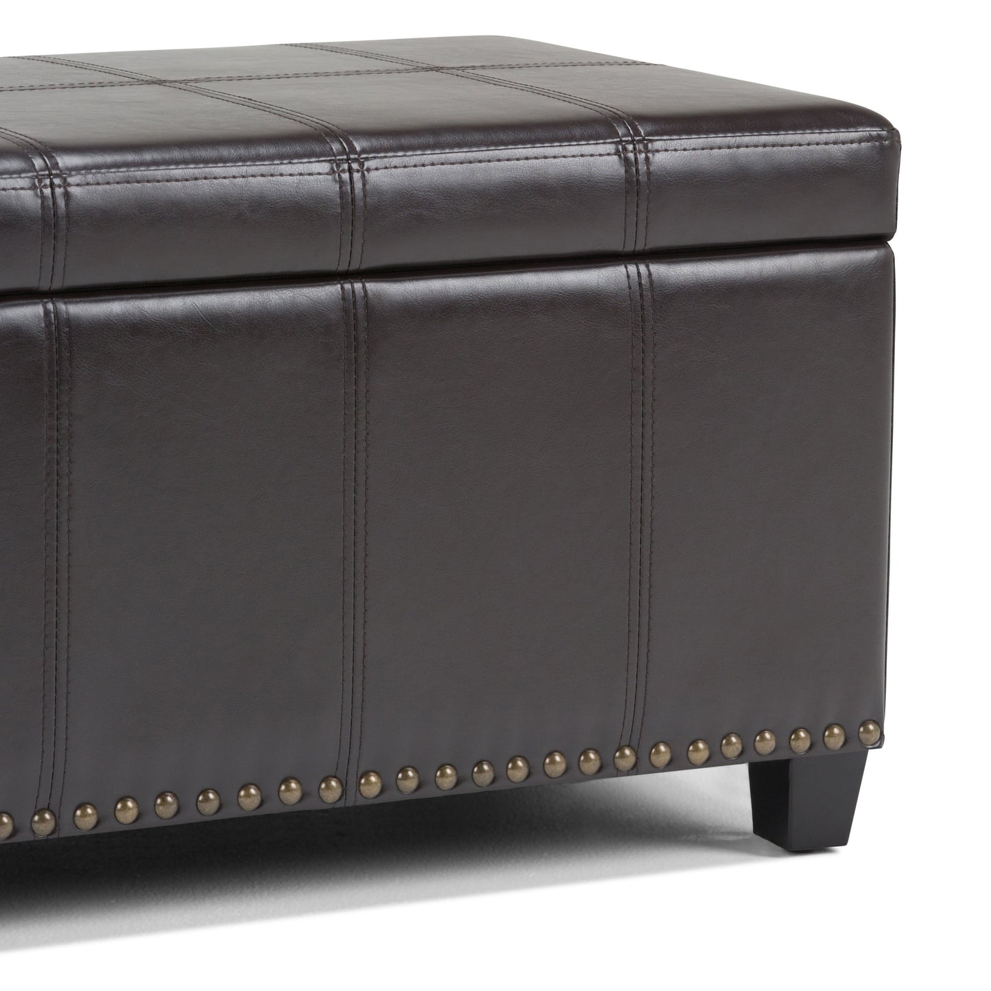 Amelia - Storage Ottoman Bench - Tanners Brown